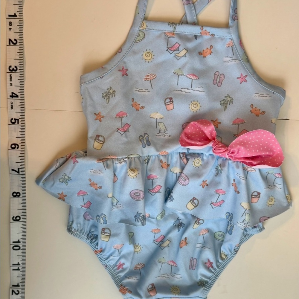 Playful Kids Swim Bikini with Pink Bow